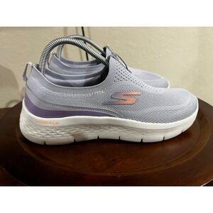 Skechers GoWalk Lavender Purple Slip On Knit Walking Sneakers 124214 Womens 9